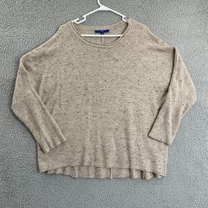 Apt.9 Sweater‎ Women XL Tan Speckled Casual Drop Sleeve Scoop Neck